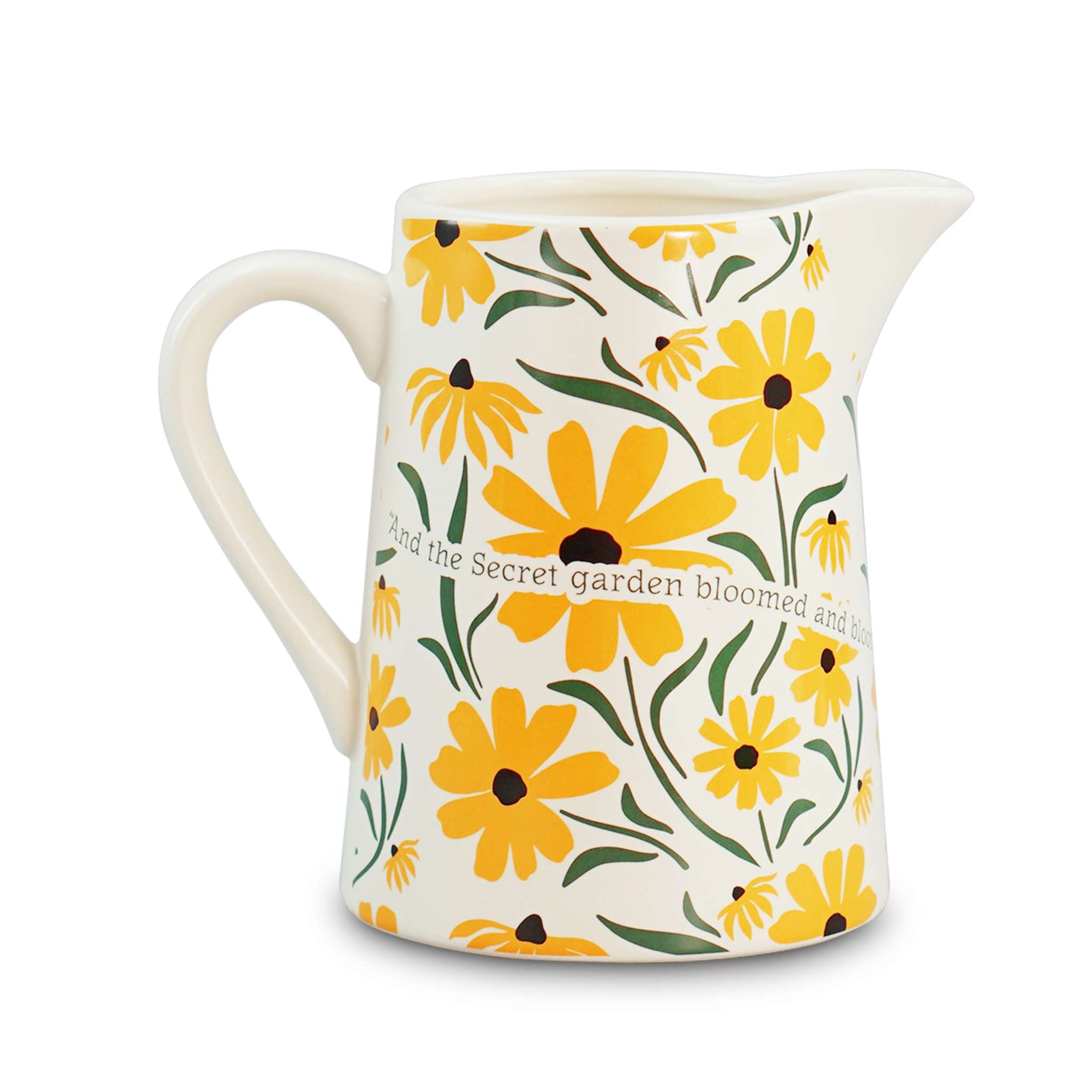 HMB Secret Garden pichet céramique jaune 50 cl