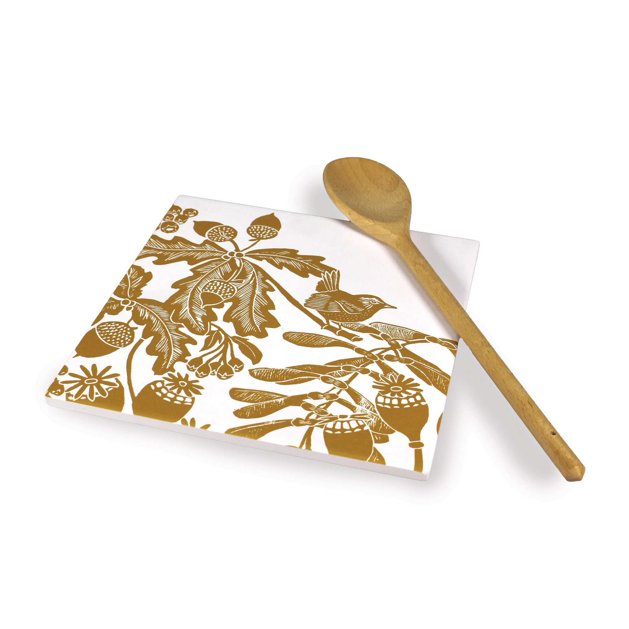 Kate Heiss Woodland Ochre dessous-de-plat 20 cm ocre