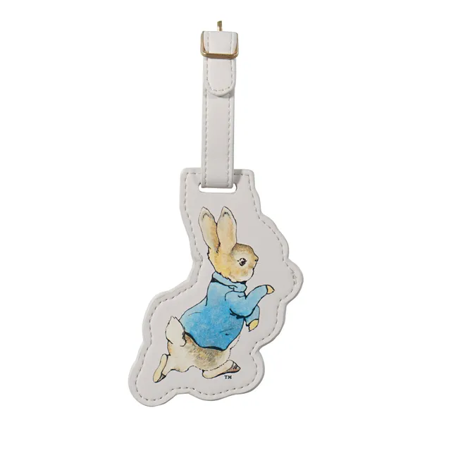 HMB Peter Rabbit étiquette bagage cuir vegan blanc