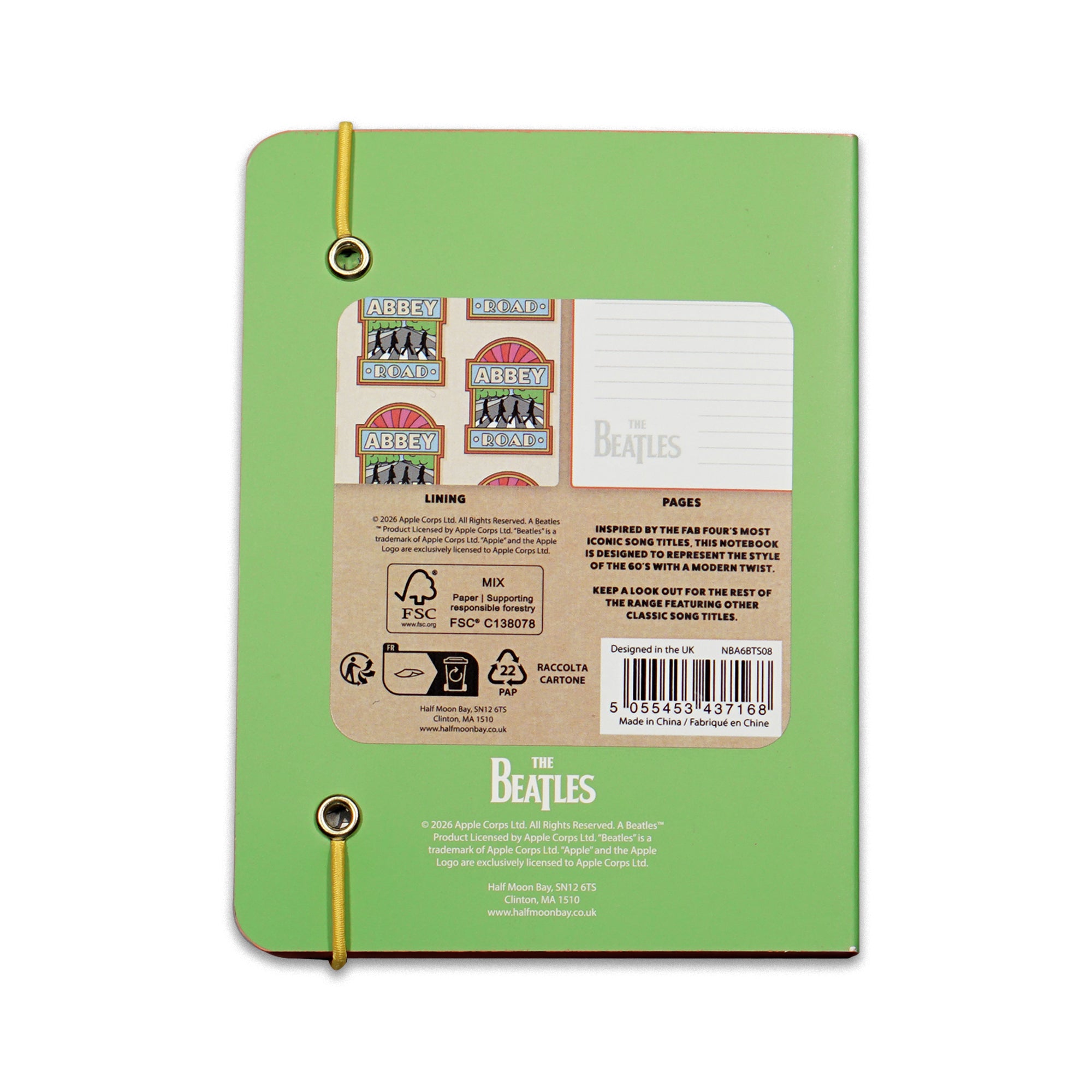 The Beatles Abbey Road carnet A6 souple vert