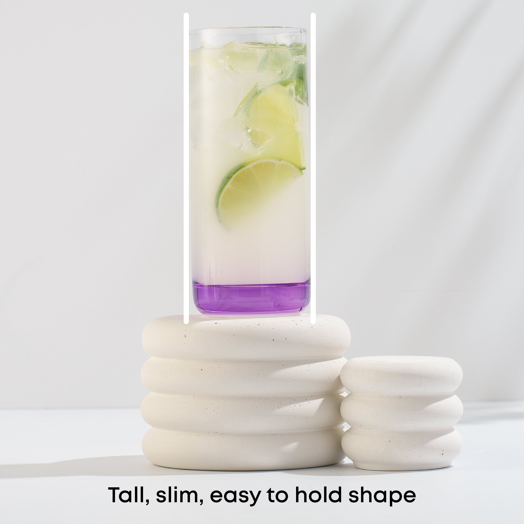 JoyJolt Hue verre highball lot de 6 fond couleur 38 cl