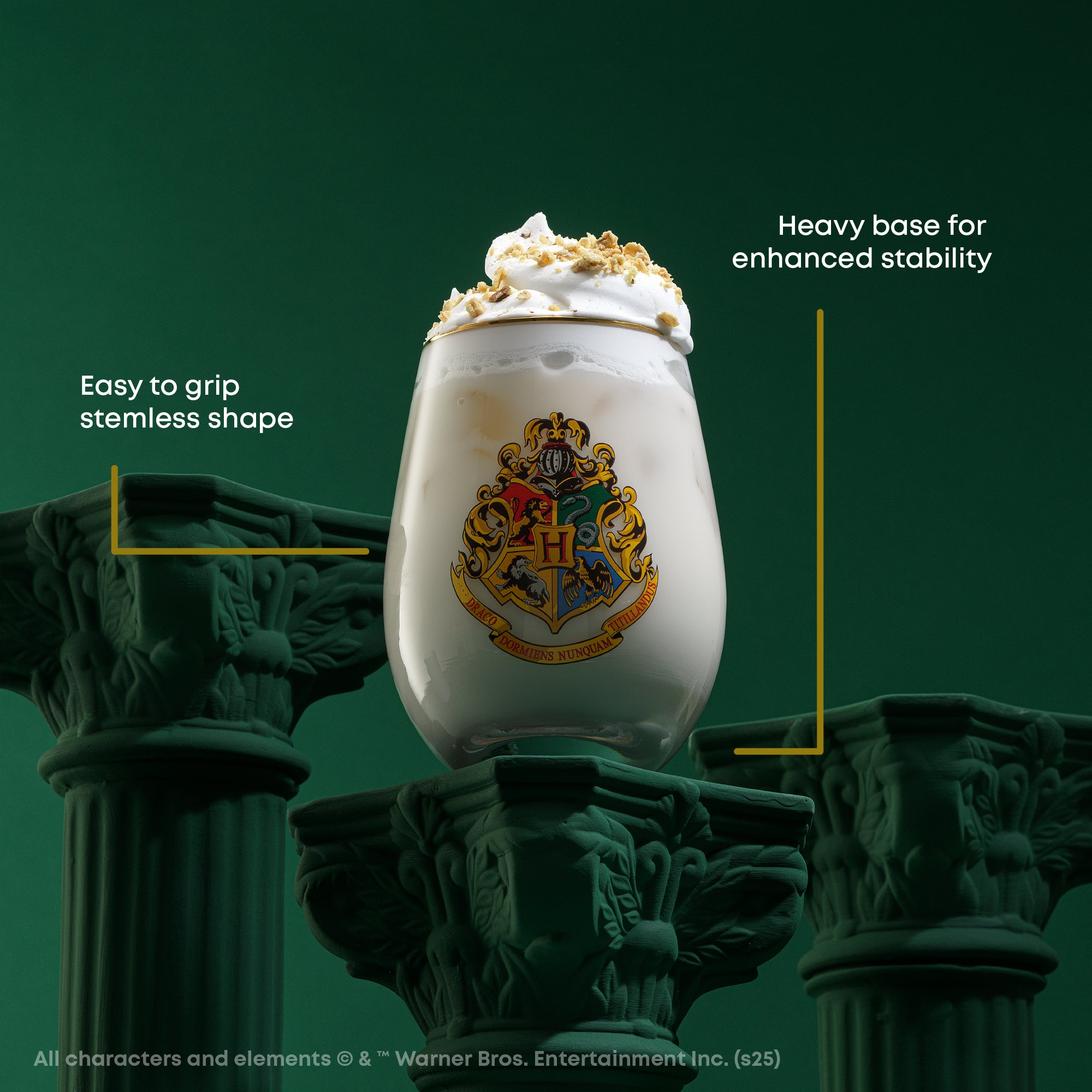 JoyJolt Harry Potter Hogwarts verres lot 4 56 cl doré