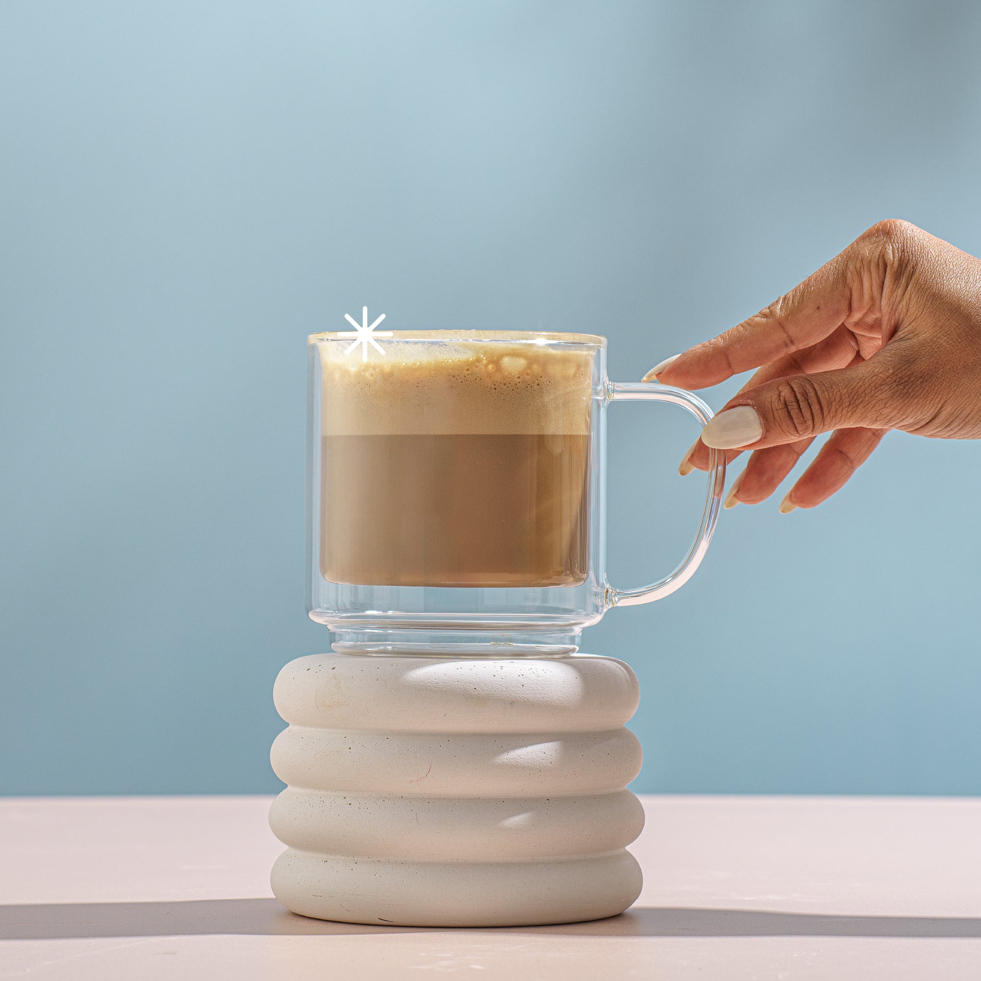 JoyJolt Haven mugs verre double paroi 2x40 cl empilables