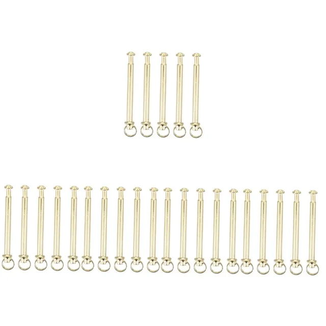 Alipis rivets éventail pliant inox doré lot 5