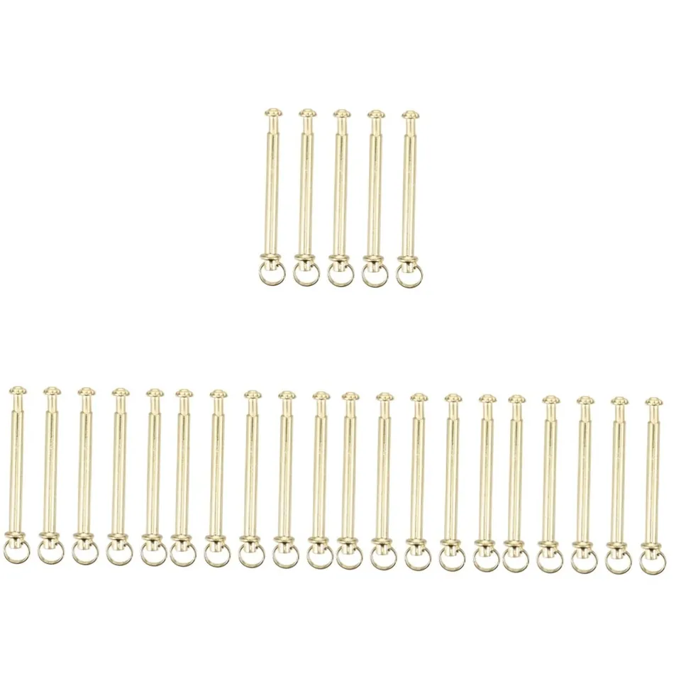 Alipis rivets éventail pliant inox doré lot 5