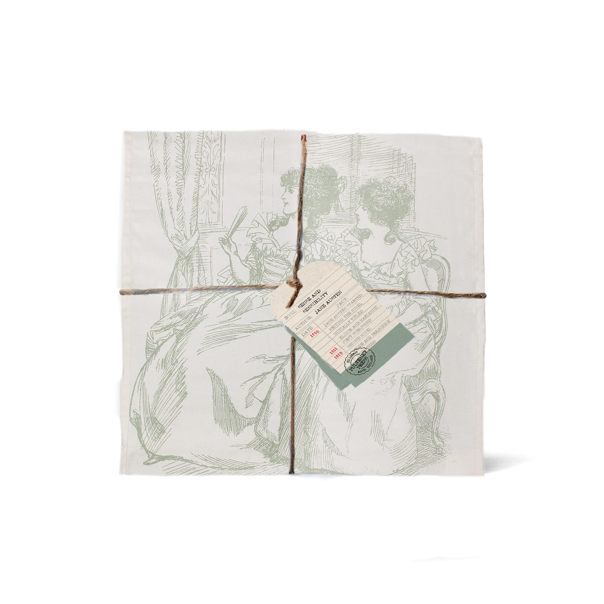 Jane Austen Sense & Sensibility torchon coton 65x45
