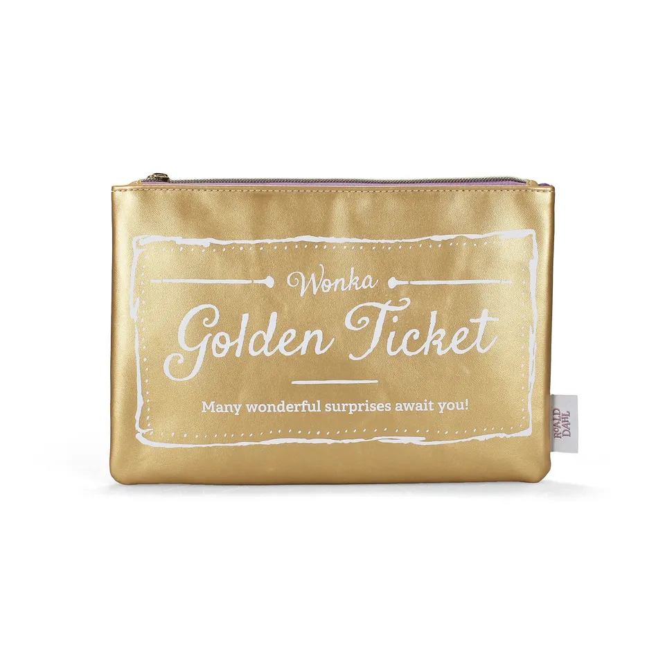 Roald Dahl trousse pochette Charlie Ticket d'Or 16x24