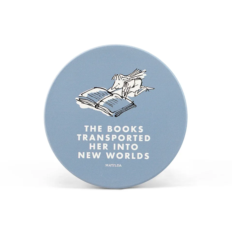 Roald Dahl Matilda dessous de verre céramique bleu