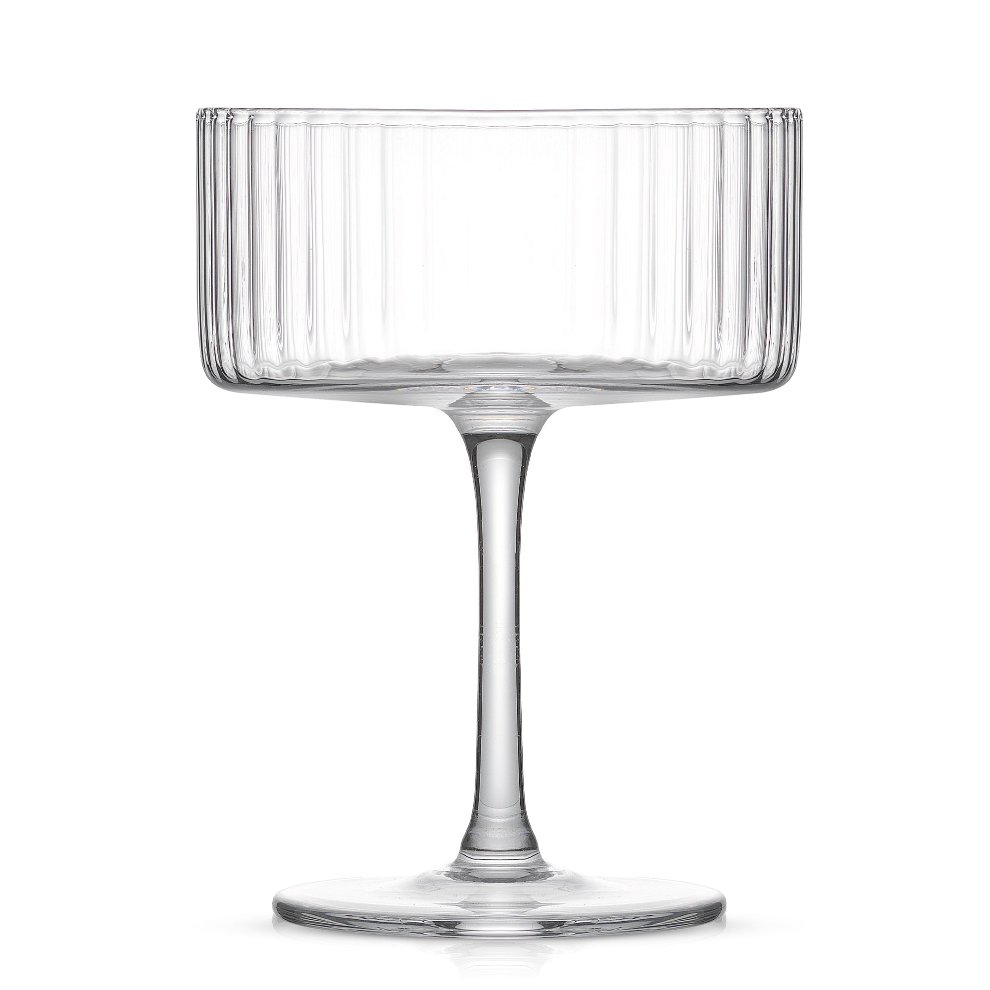 JoyJolt Elle Fluted Coupe verres martini lot 2 30 cl cannelés