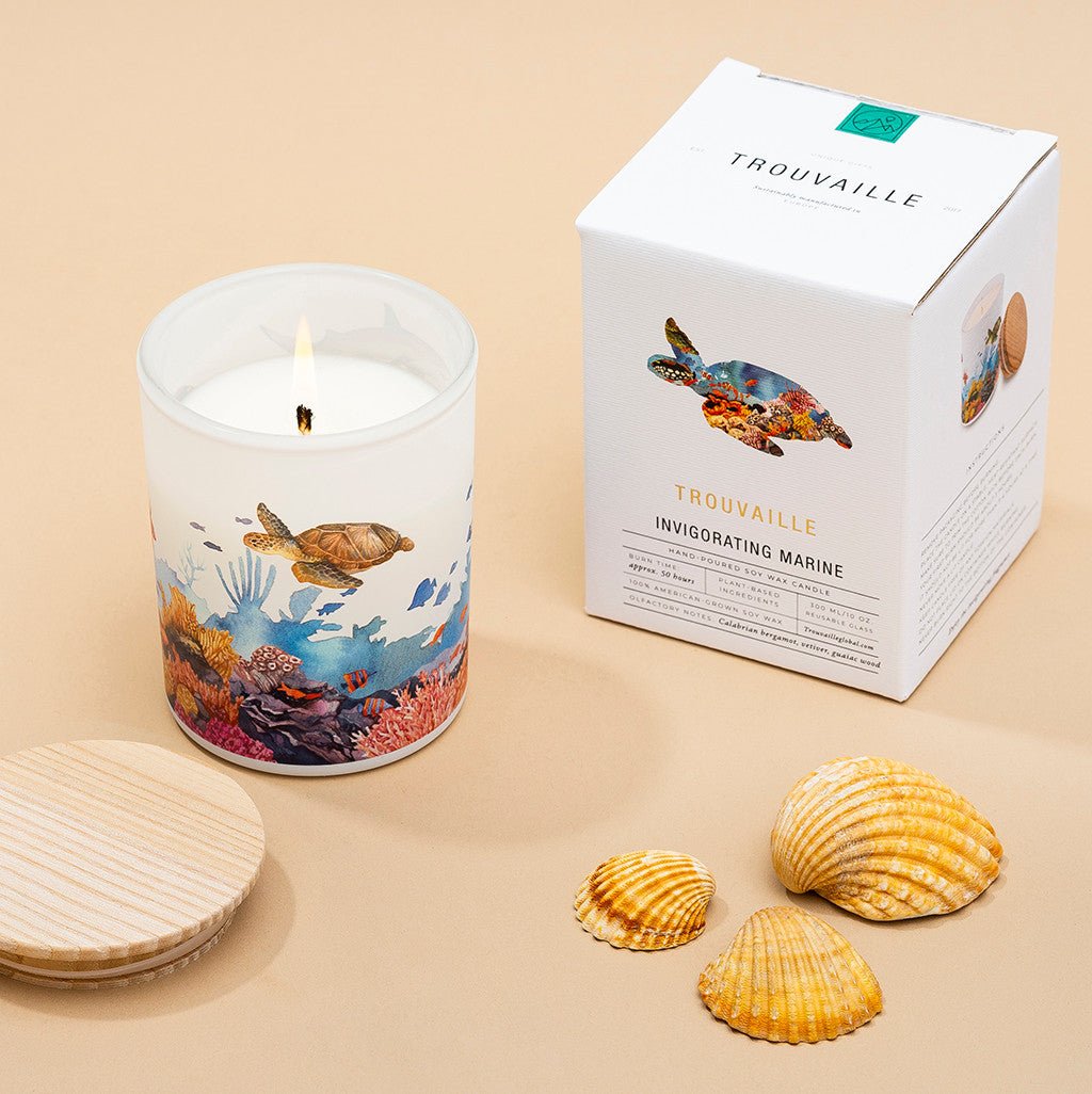 Trouvaille Global Marine bougie soja bergamote vétiver