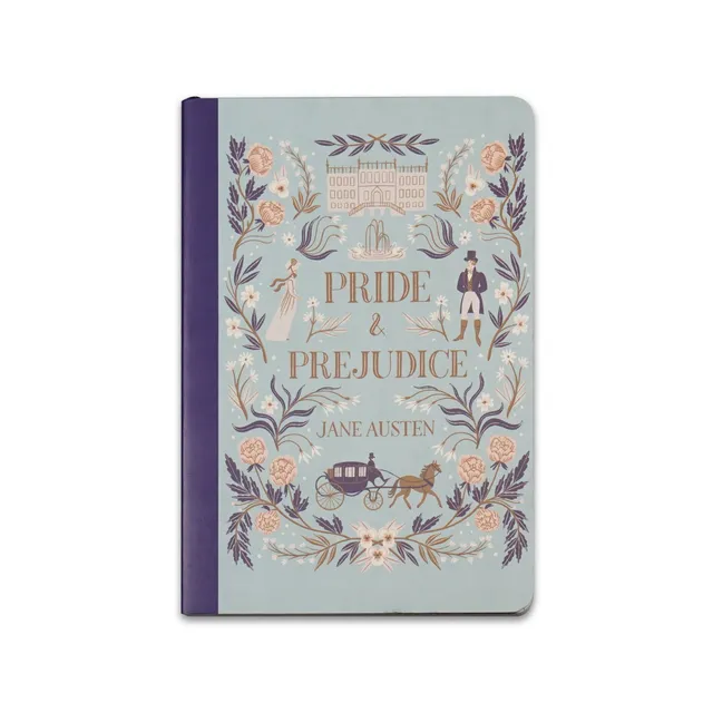 Pulteney Press Pride & Prejudice carnet A5 souple bleu