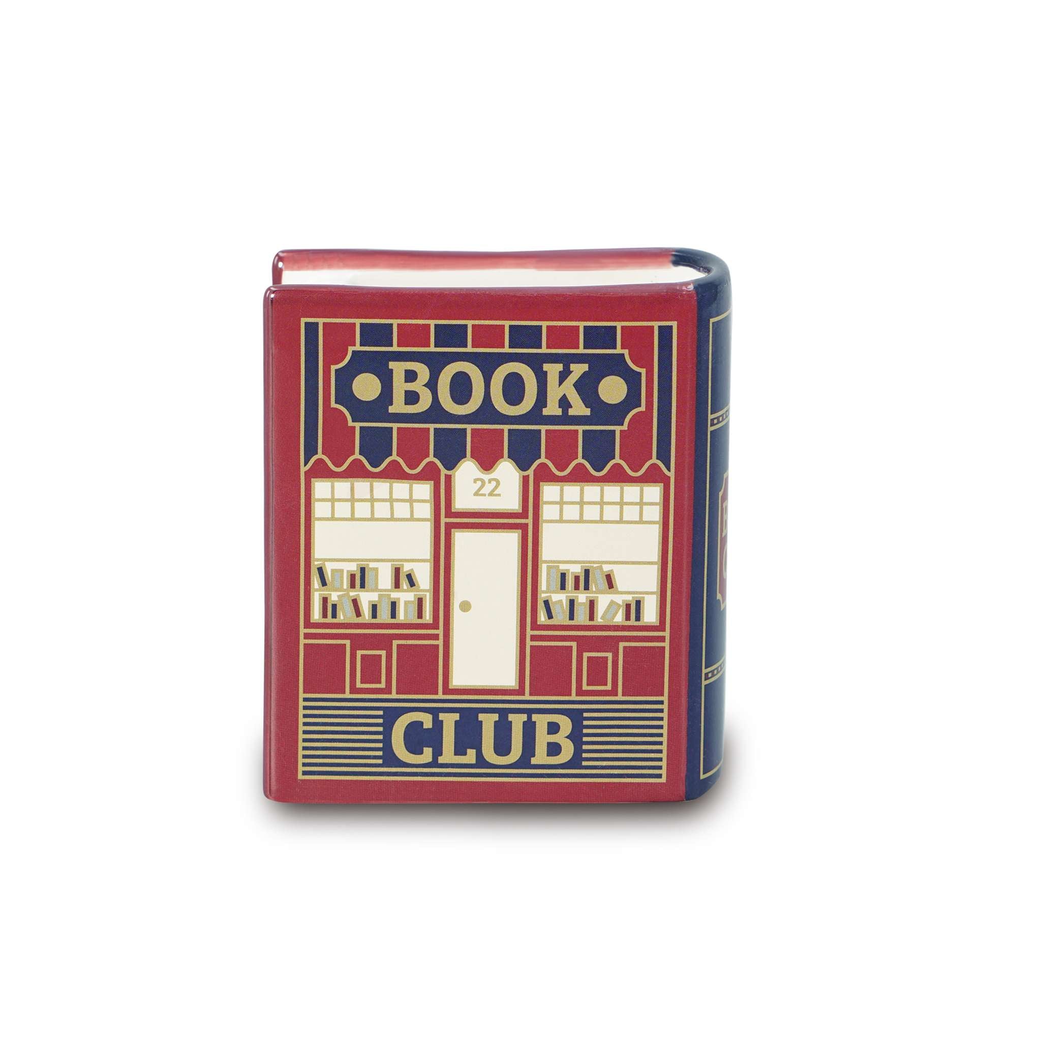 HMB Pulteney Press Book Club Book Pot pot céramique 10 cm rouge