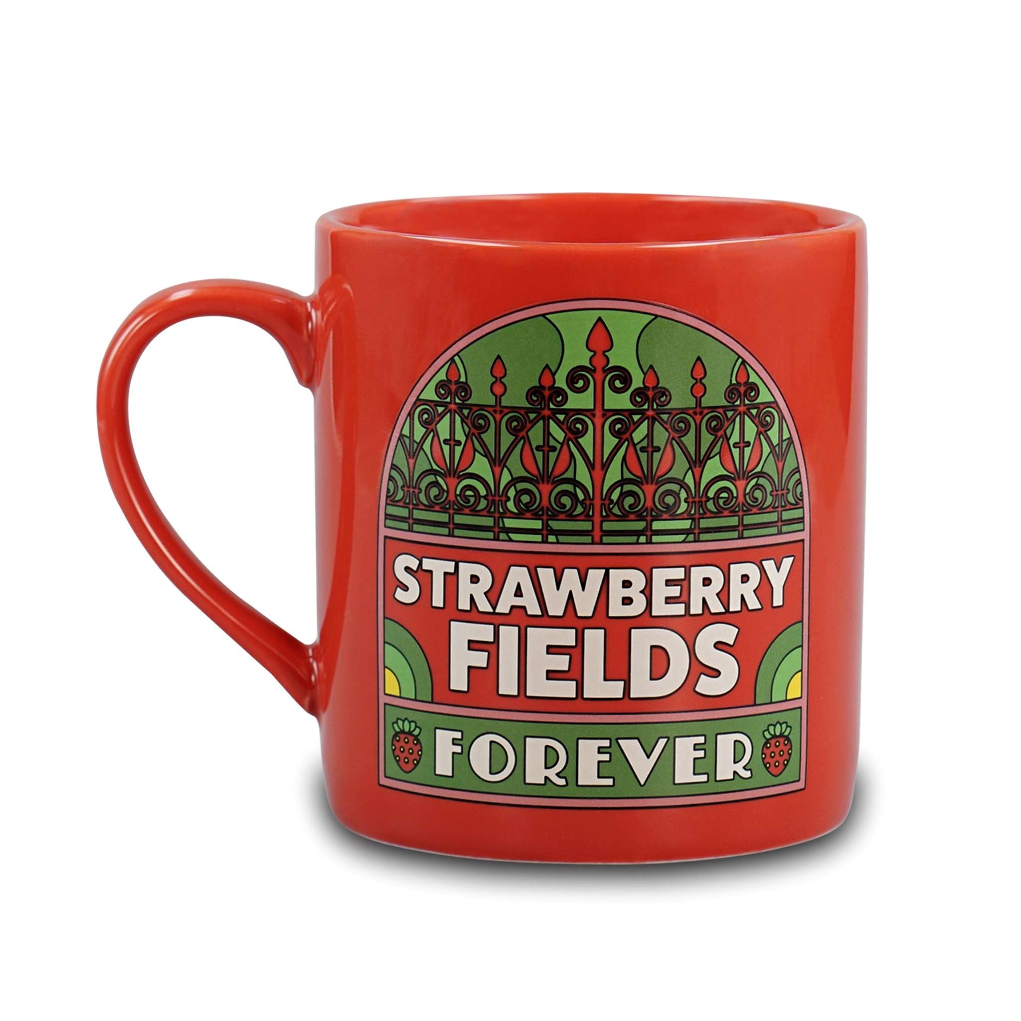 Beatles Strawberry Fields mug céramique 37 cl rouge