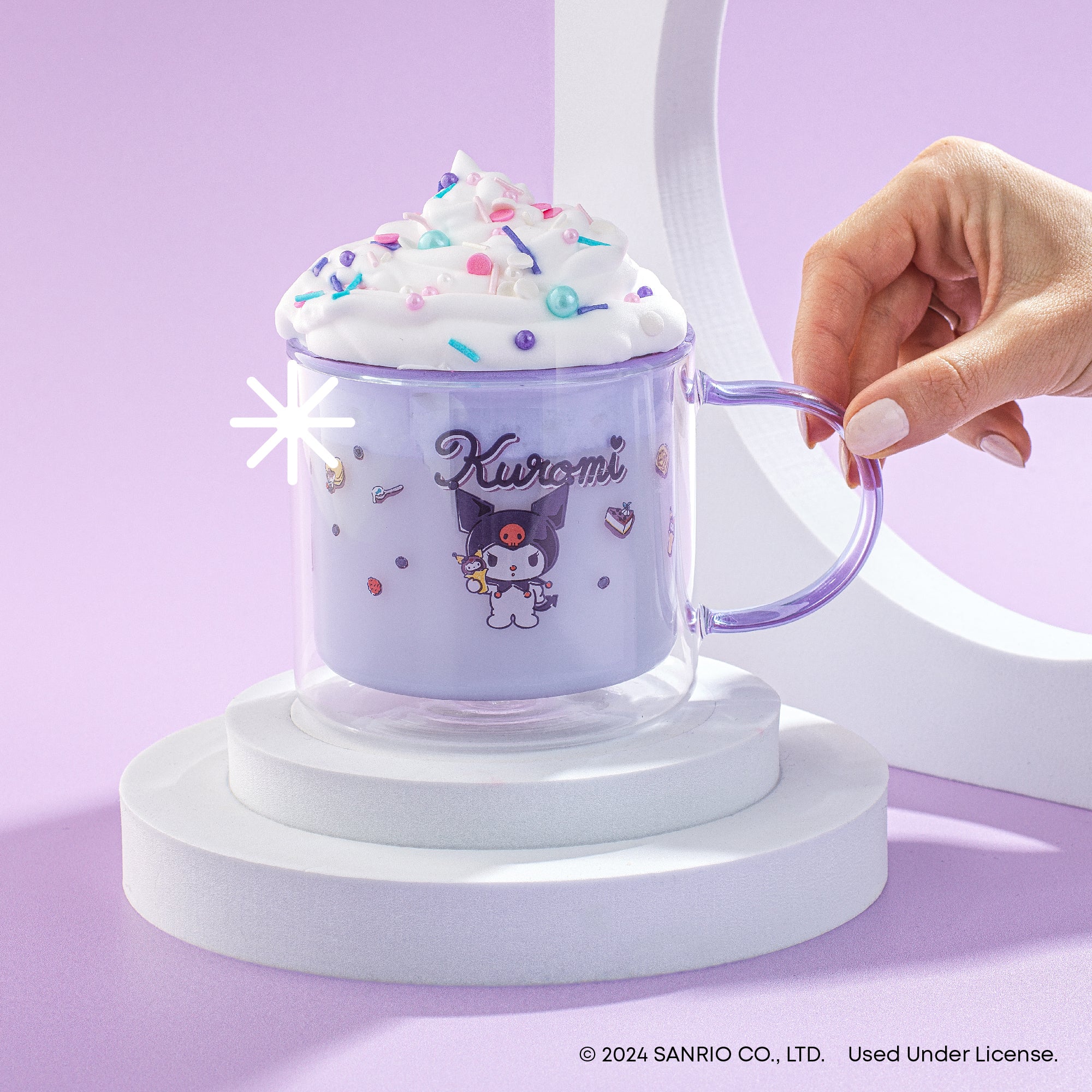 JoyJolt Sanrio Kuromi mug double paroi café 40 cl