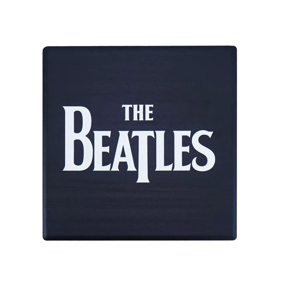 The Beatles Logo dessous de verre céramique noir 10 cm