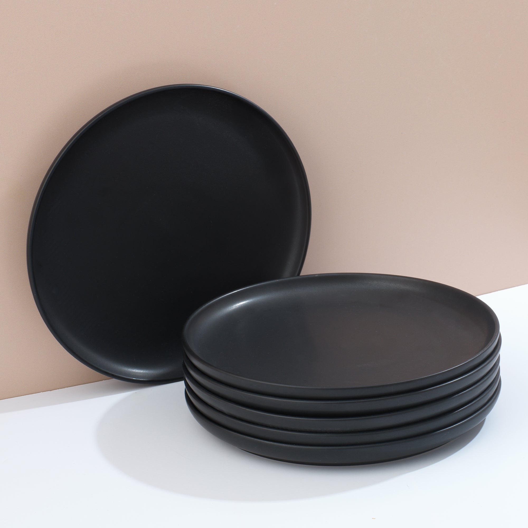 JoyJolt Mesa assiettes plates lot de 6 grès mat 26,7 cm