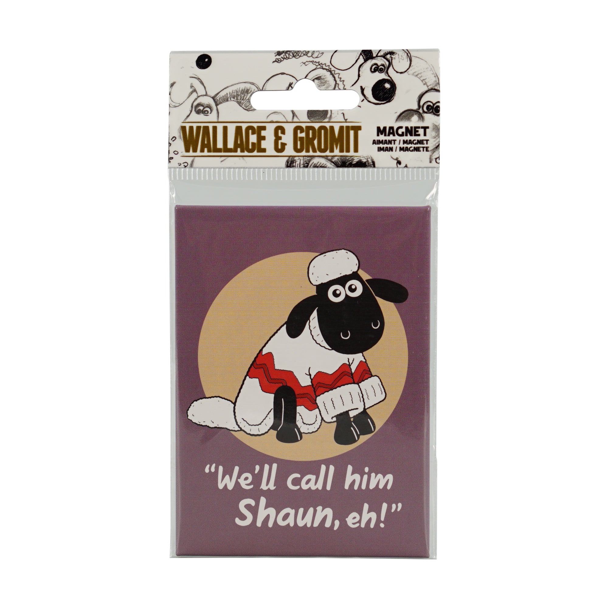 Wallace & Gromit Shaun magnet frigo 9x6,5 cm