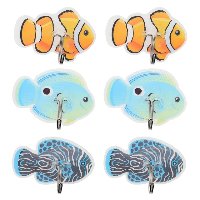 Alipis crochet mural adhésif poisson plastique