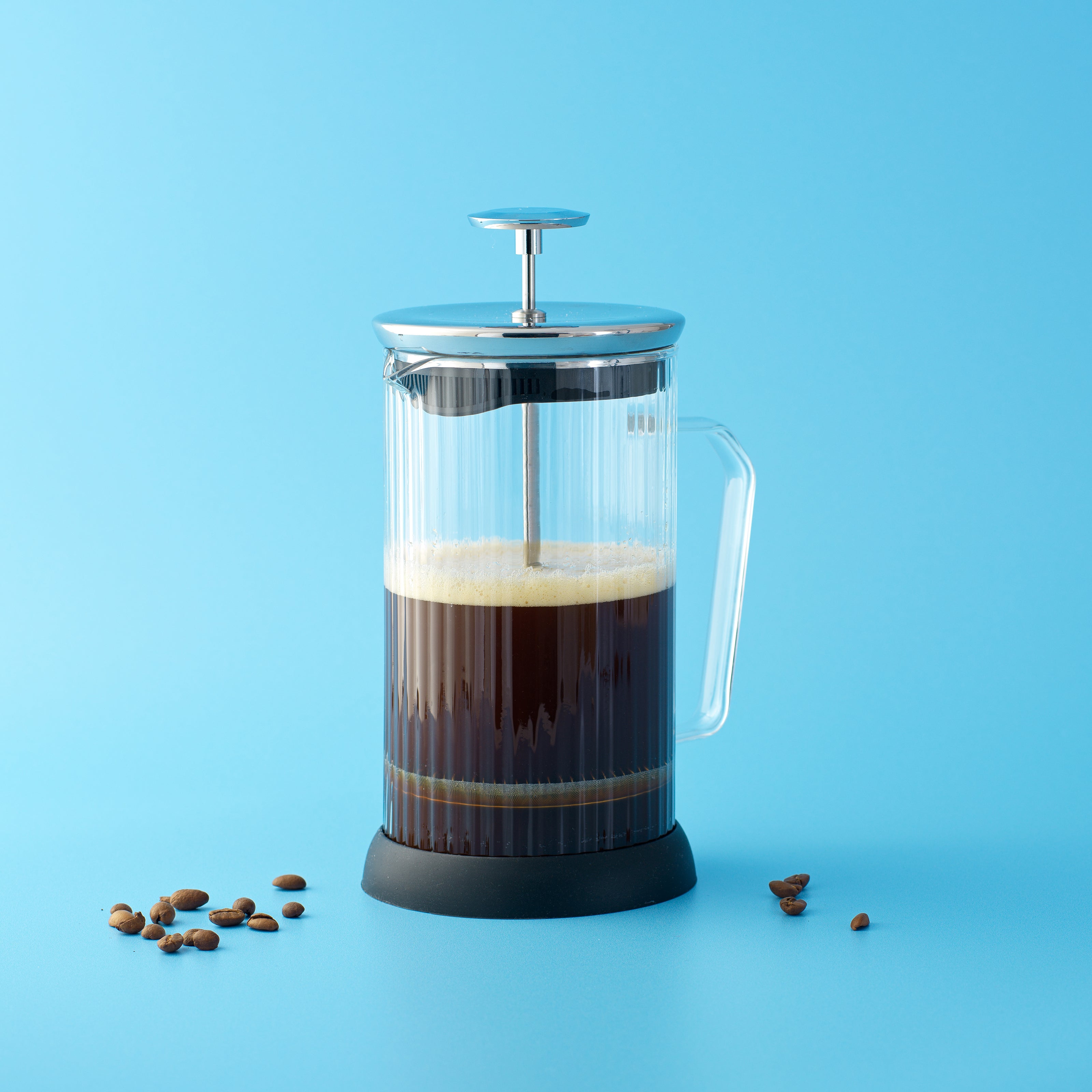 JoyJolt cafetière à piston cannelée 33.8 oz verre