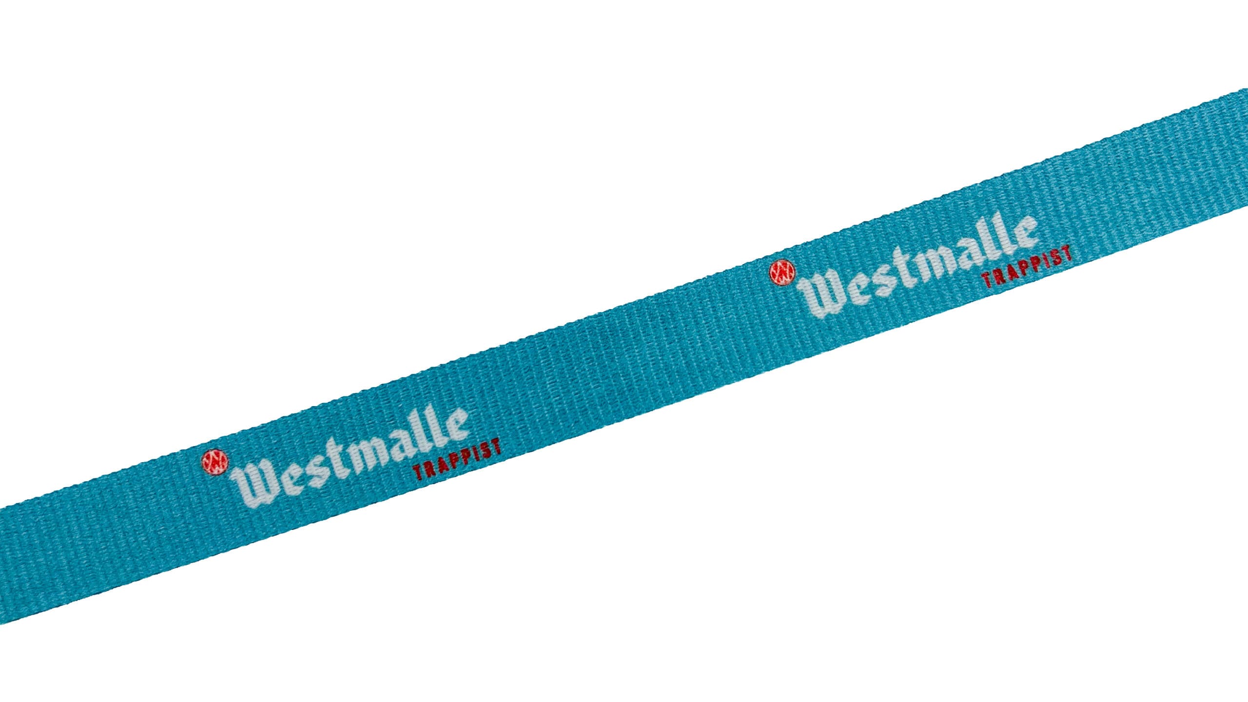 Westmalle lanyard tour de cou satin bleu 90 cm