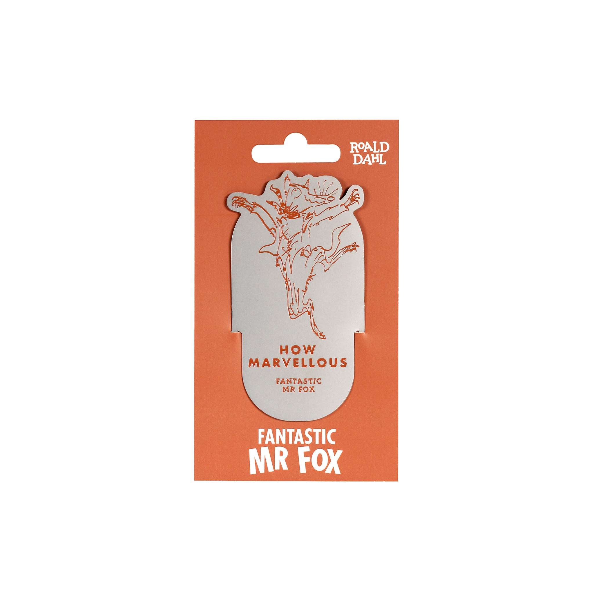 Roald Dahl Fantastic Mr Fox marque-page métal argenté
