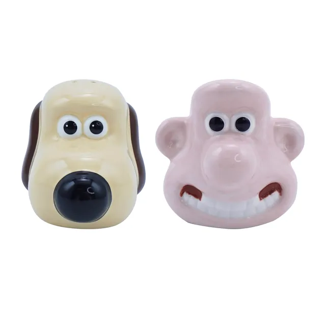 Wallace & Gromit salière poivrière céramique coffret