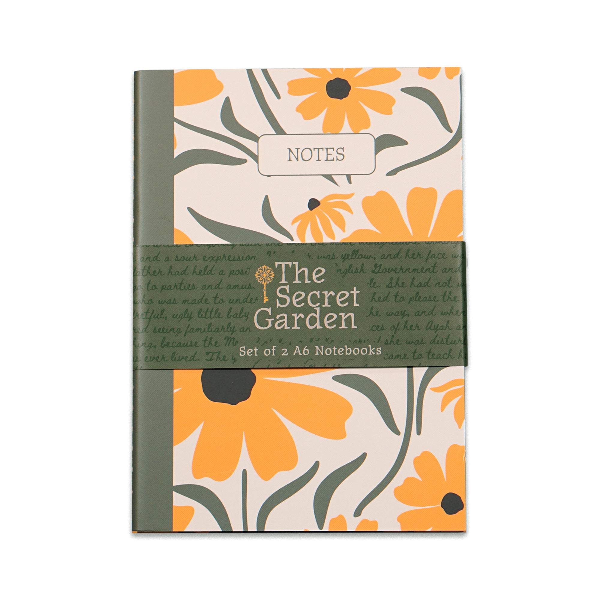 Secret Garden carnets A6 lot de 2 jaunes illustration