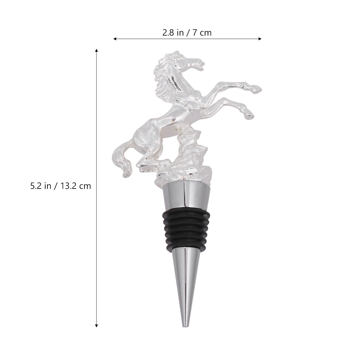 Alipis Cheval Argente bouchon de vin 1 piece reutilisable