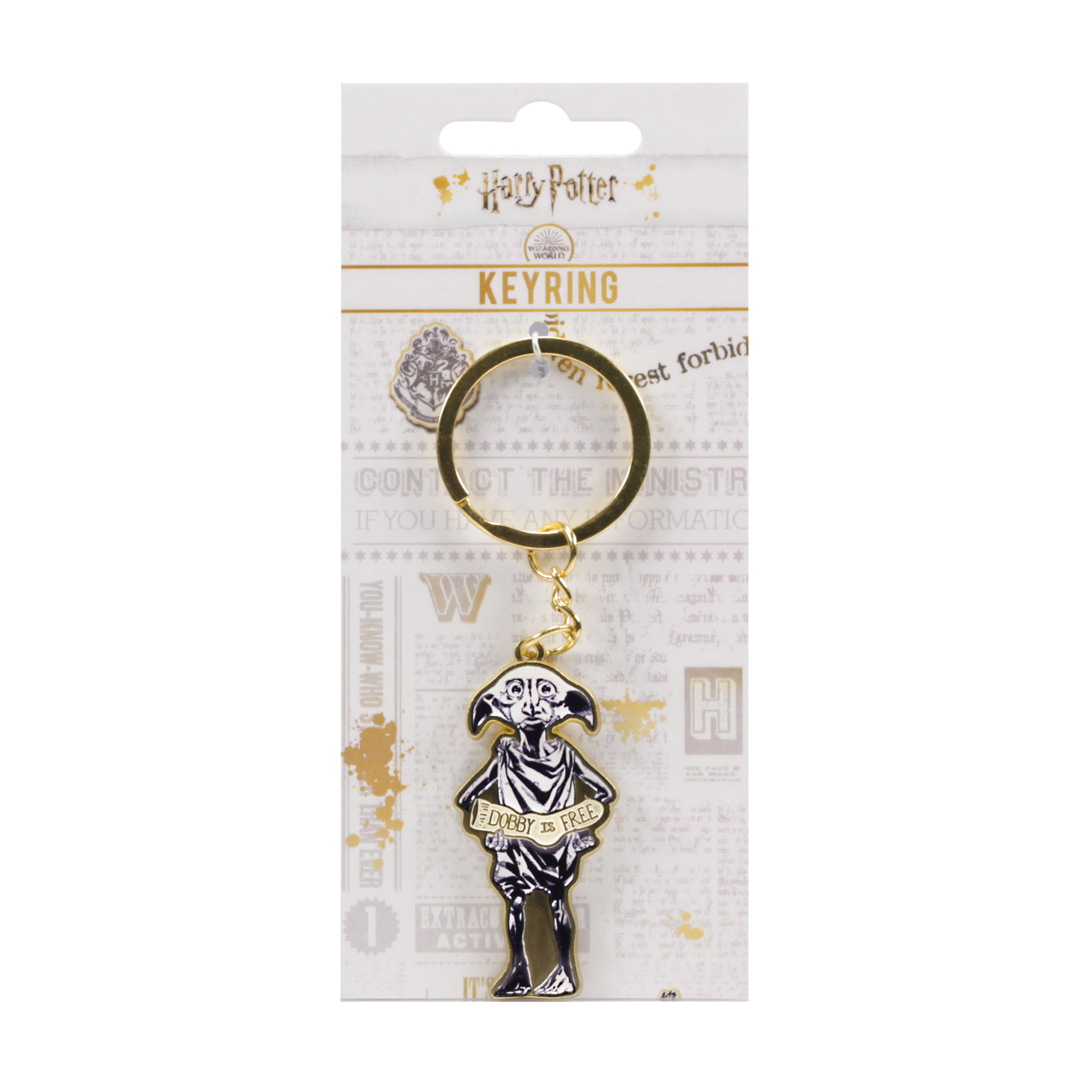 Harry Potter Dobby porte-clés métal blanc émail
