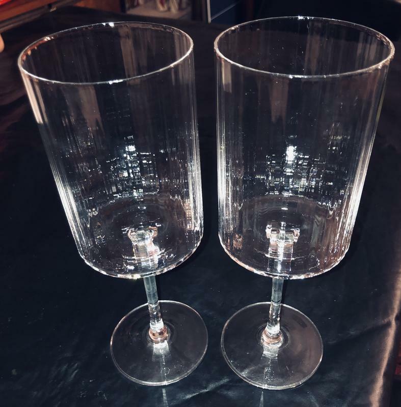 JoyJolt Elle verre vin rouge 48 cl lot de 2 strié