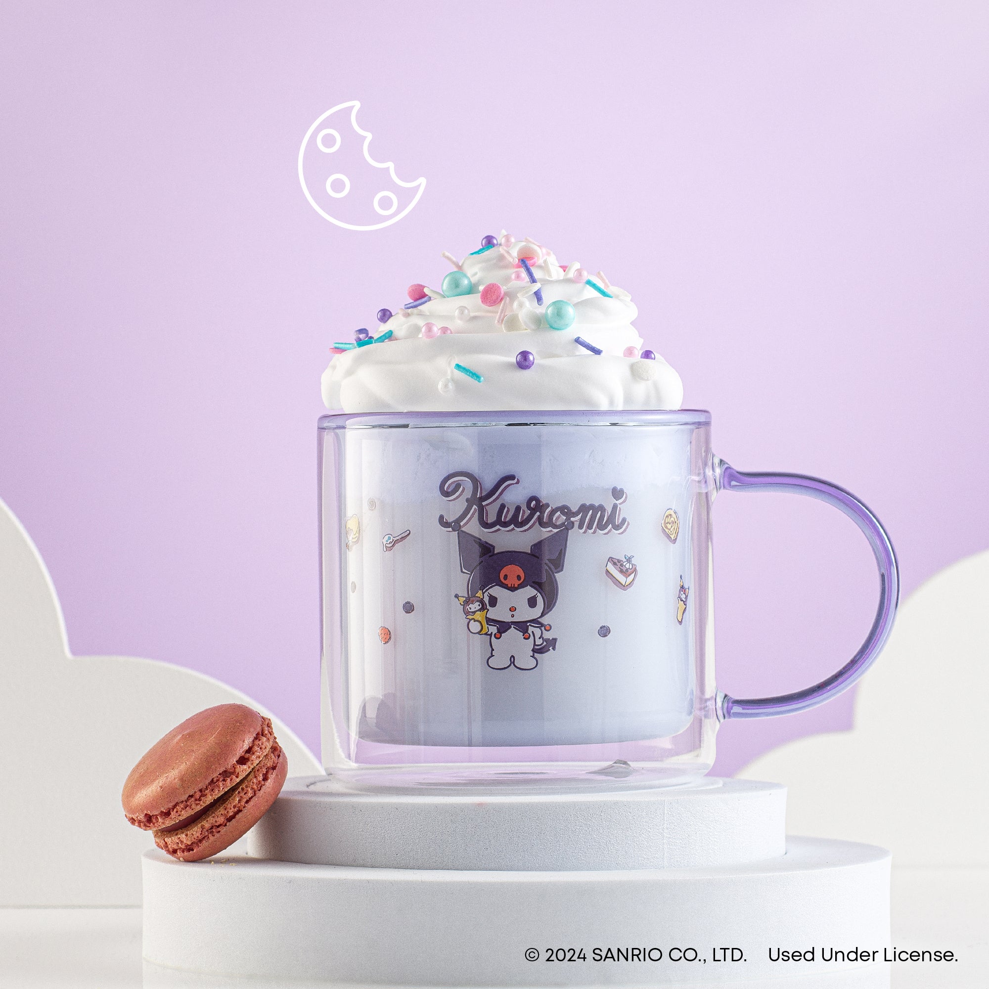JoyJolt Sanrio Kuromi mug double paroi café 40 cl