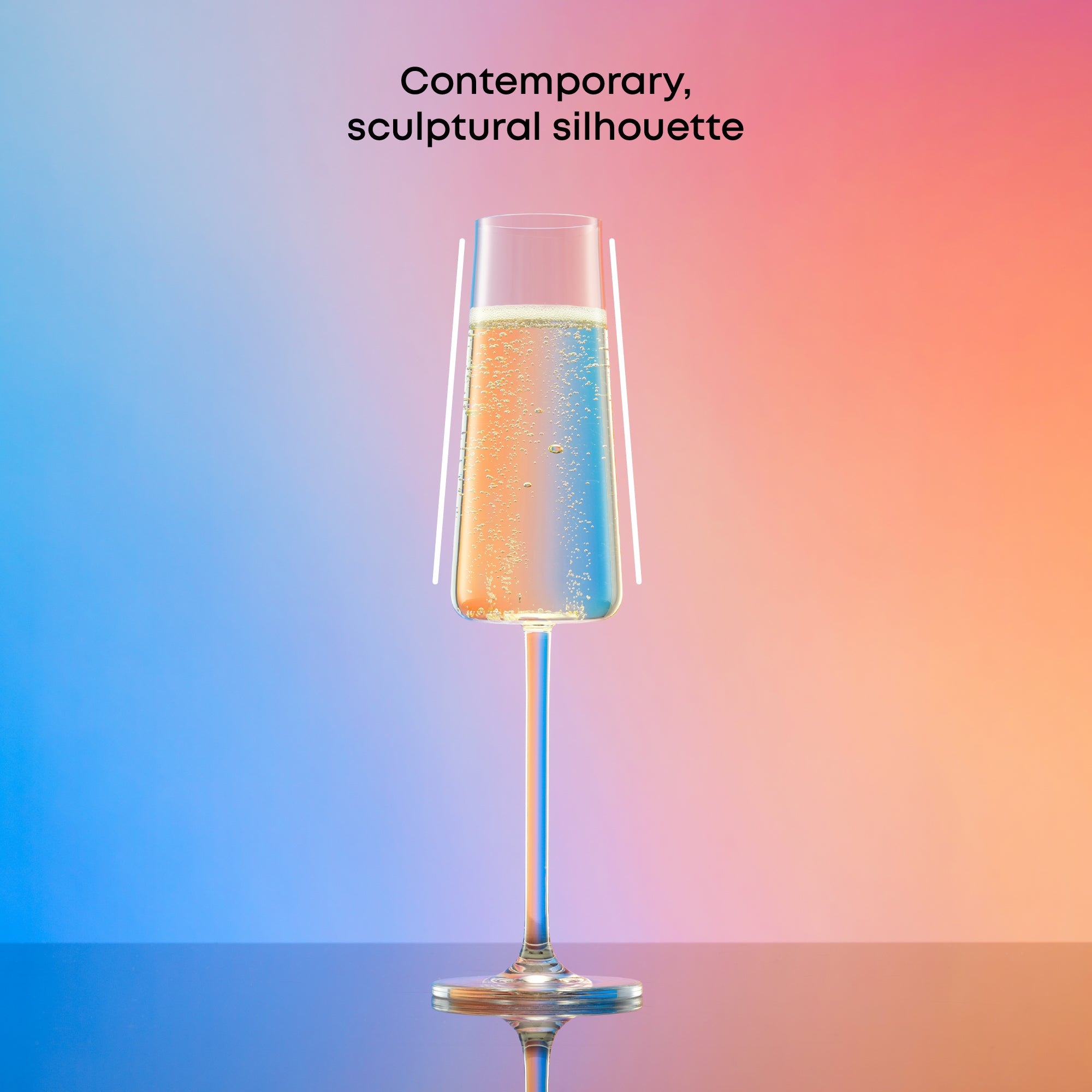 JoyJolt Aura flûte champagne cristal 18cl lot 4