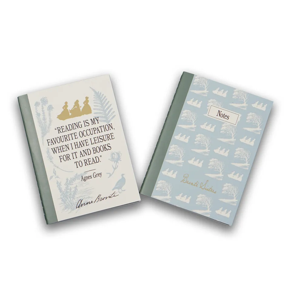 Bronte Sisters lot 2 carnets A6 bleus papier FSC