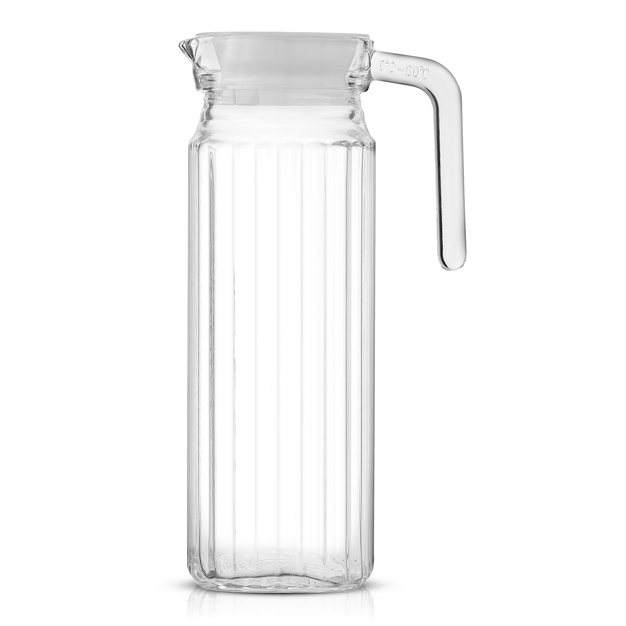 JoyJolt carafe en verre 1,18 L 40 oz avec couvercles