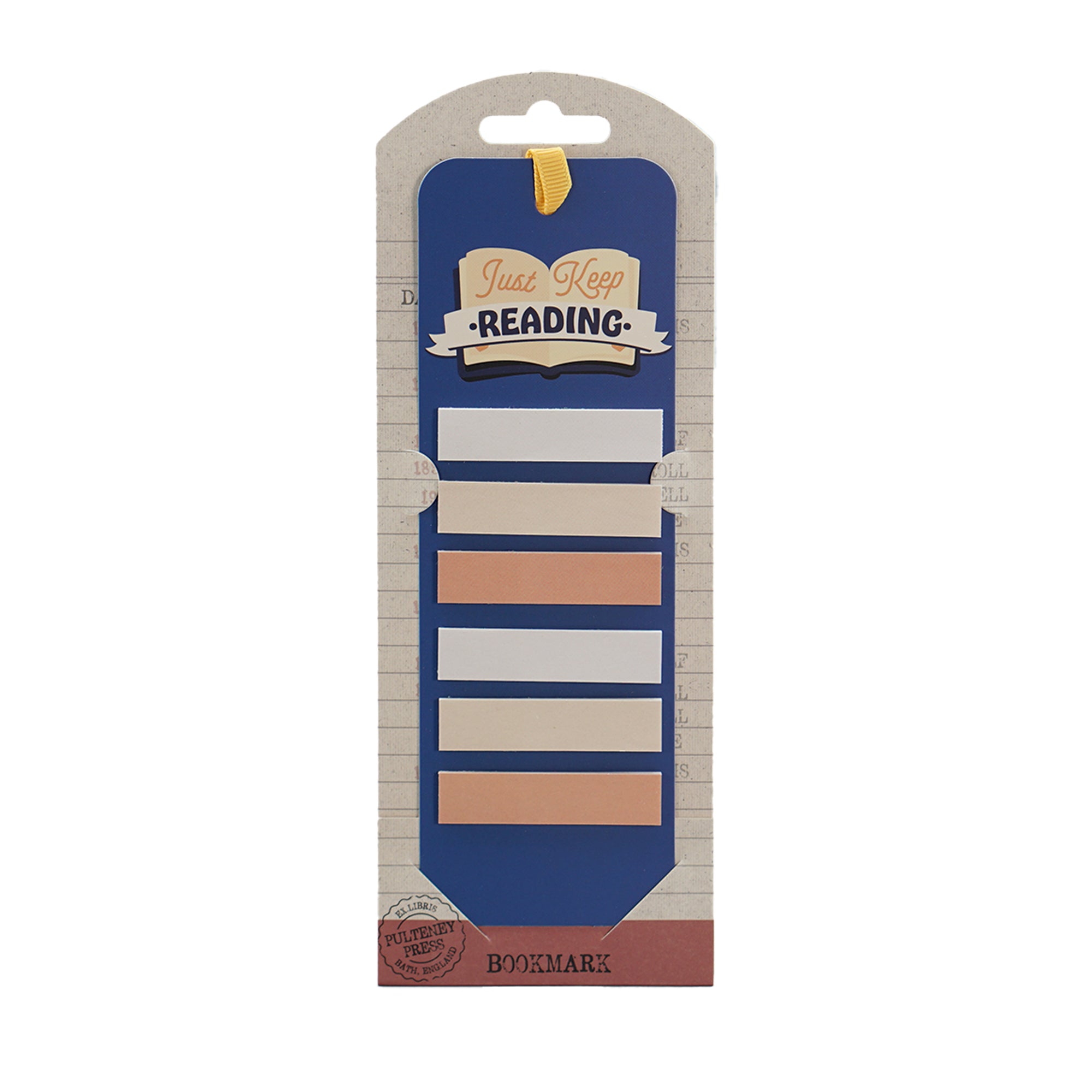 Pulteney Press marque-page Just Keep Reading avec onglets
