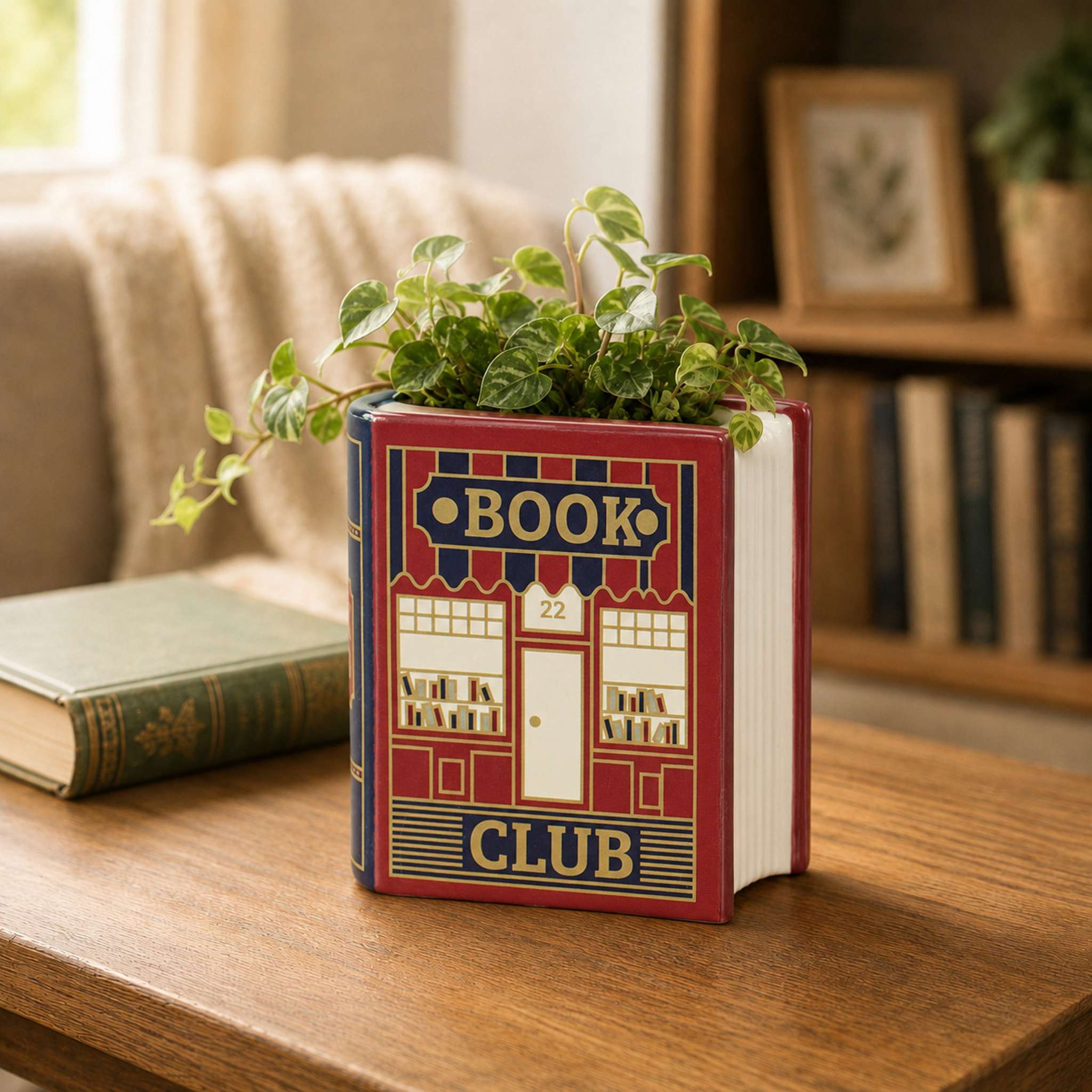 HMB Pulteney Press Book Club Book Pot pot céramique 10 cm rouge