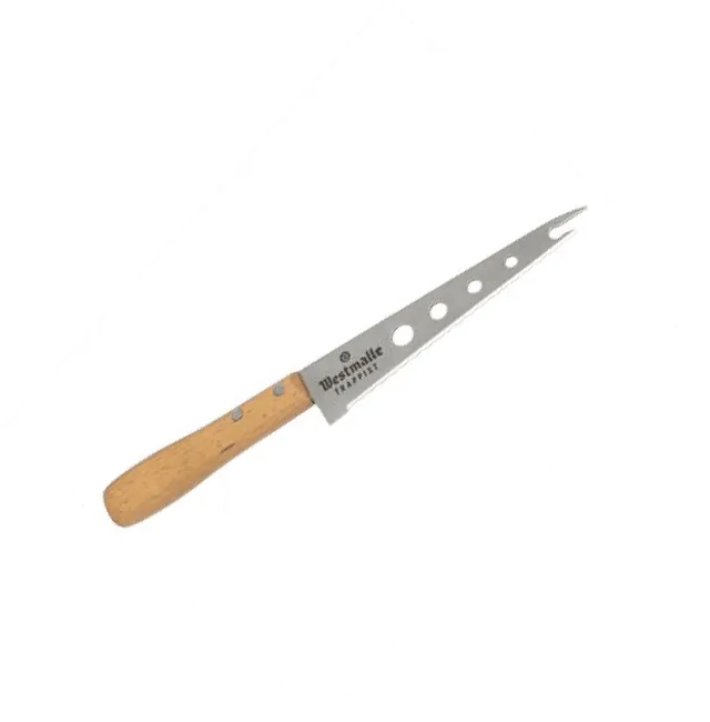 Westmalle couteau fromage bois lame inox 25,5 cm
