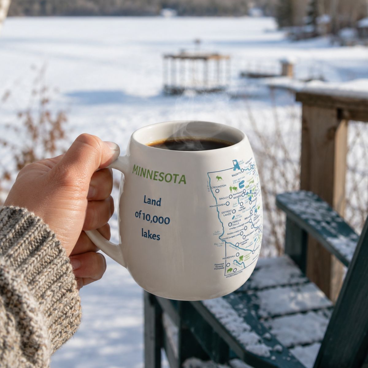 Trouvaille Global Minnesota Map mug voyage à colorier