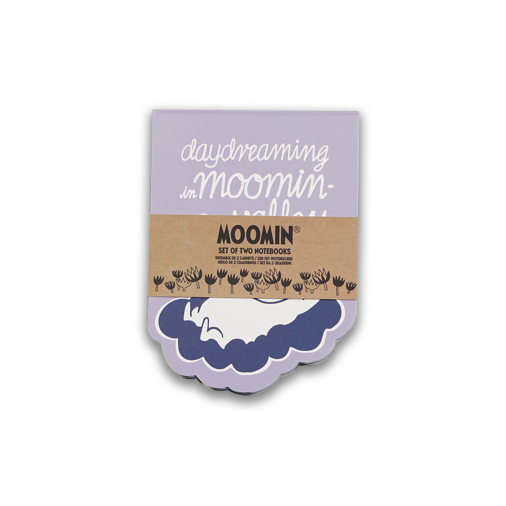 Moomin Daydreaming lot 2 carnets poche violets