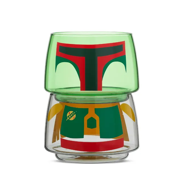 JoyJolt Star Wars Stackable Boba Fett verres lot de 2 28 cl