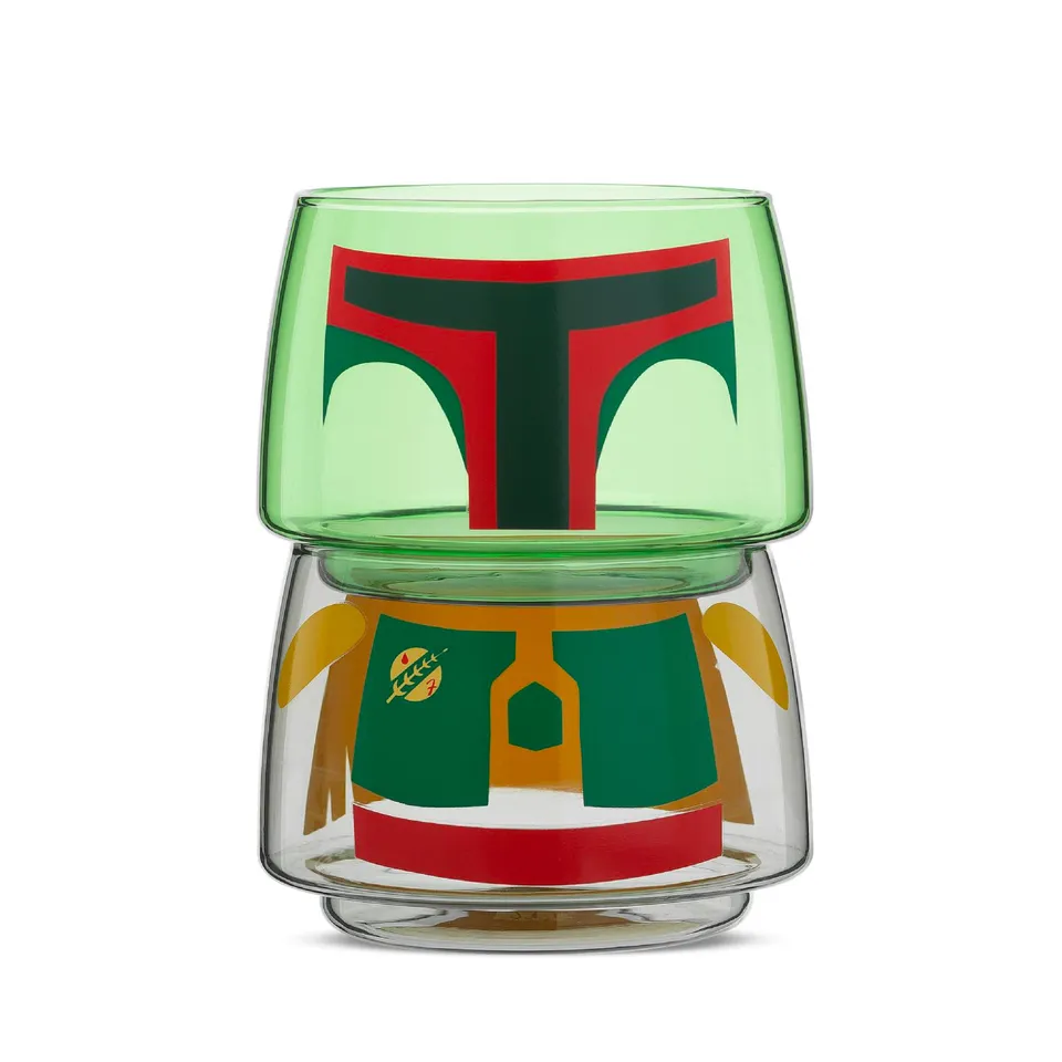 JoyJolt Star Wars Stackable Boba Fett verres lot de 2 28 cl