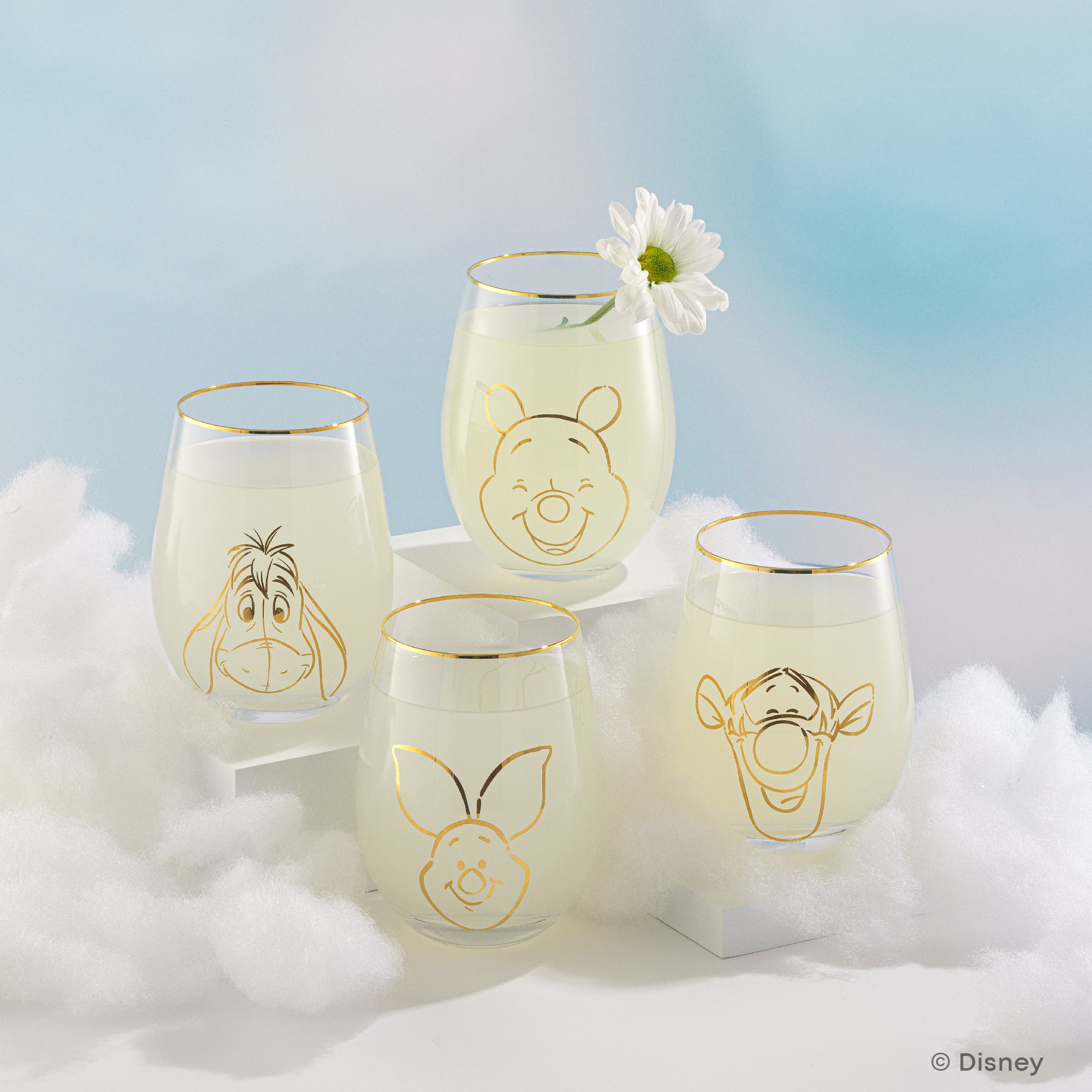 JoyJolt Winnie verres sans pied 19 oz lot de 4 doré