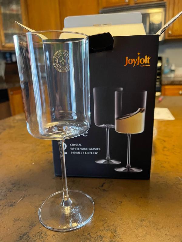 JoyJolt Claire verres à vin blanc lot de 2 34 cl cristal
