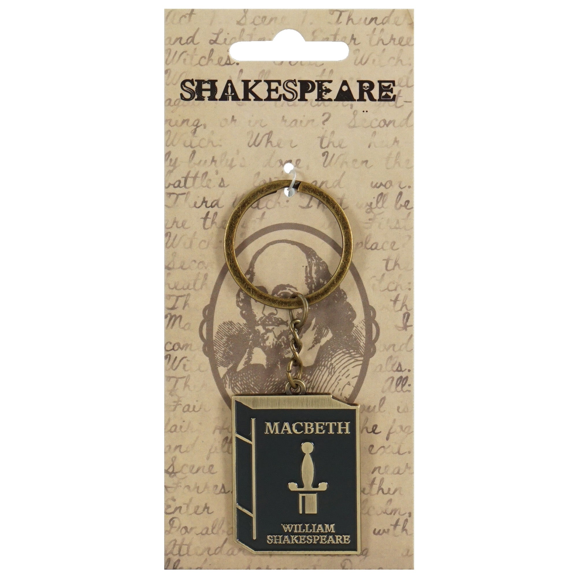 Shakespeare Macbeth porte-clés métal noir émail