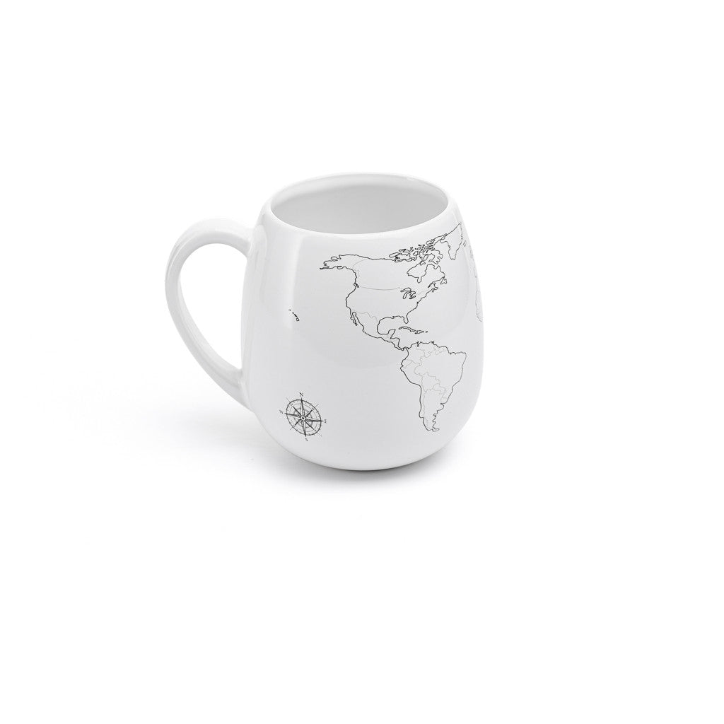 Trouvaille World Map mug à colorier carte du monde