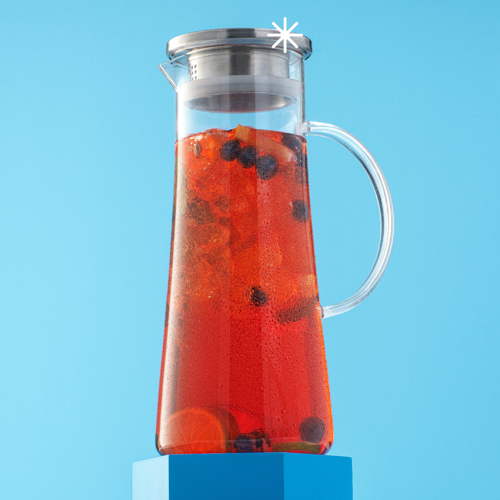 JoyJolt Breeze pichet verre 136 cl inox filtrant