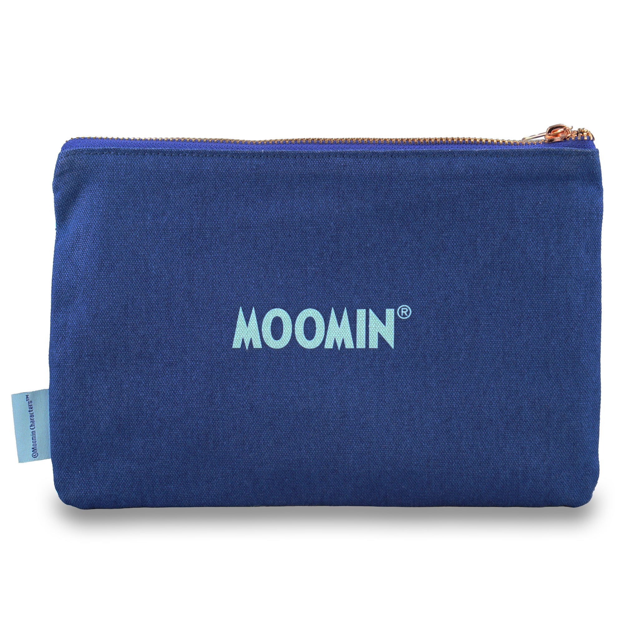Moomin Riviera trousse voyage 24 cm coton recyclé bleu