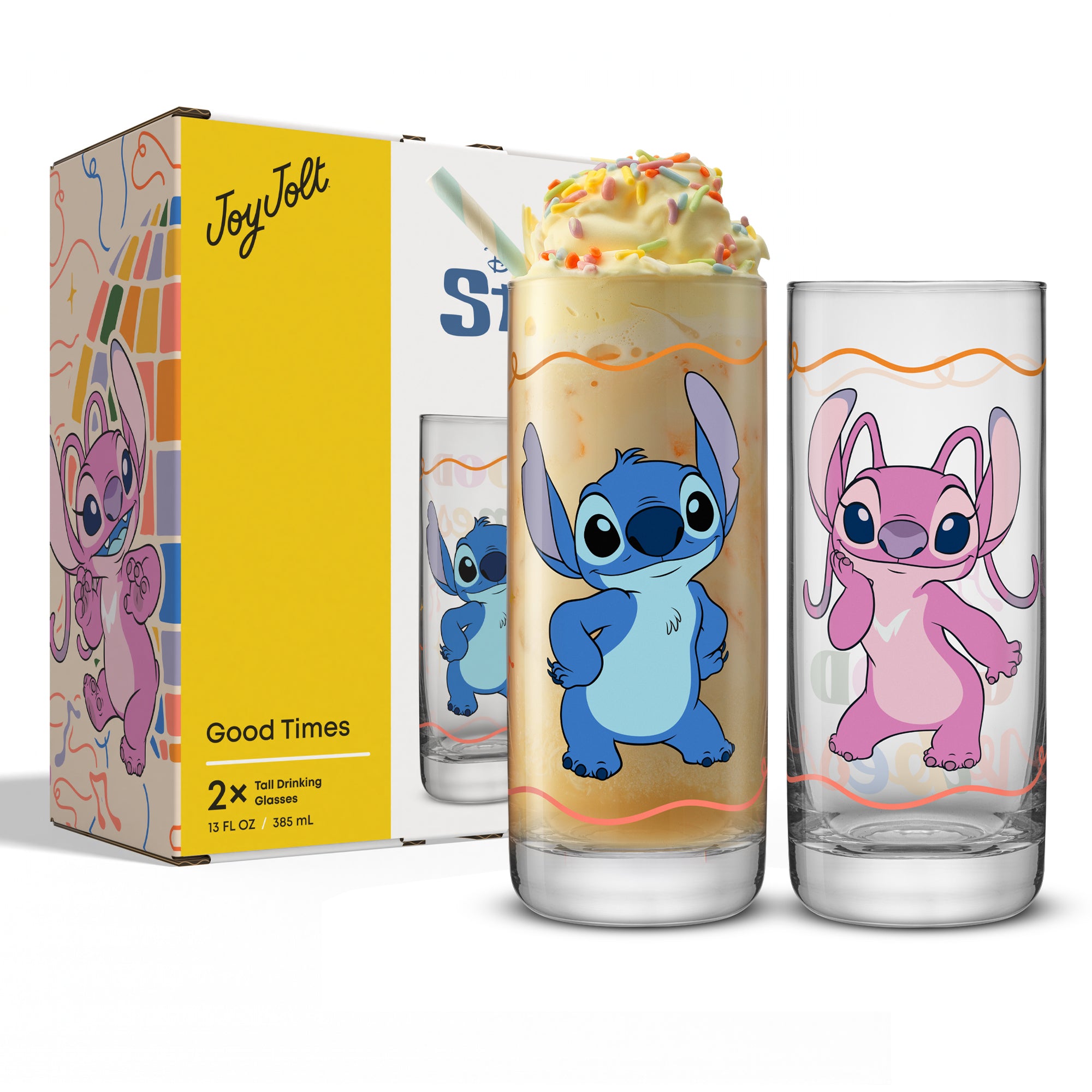 JoyJolt Disney Stitch Good Times verre haut lot 2