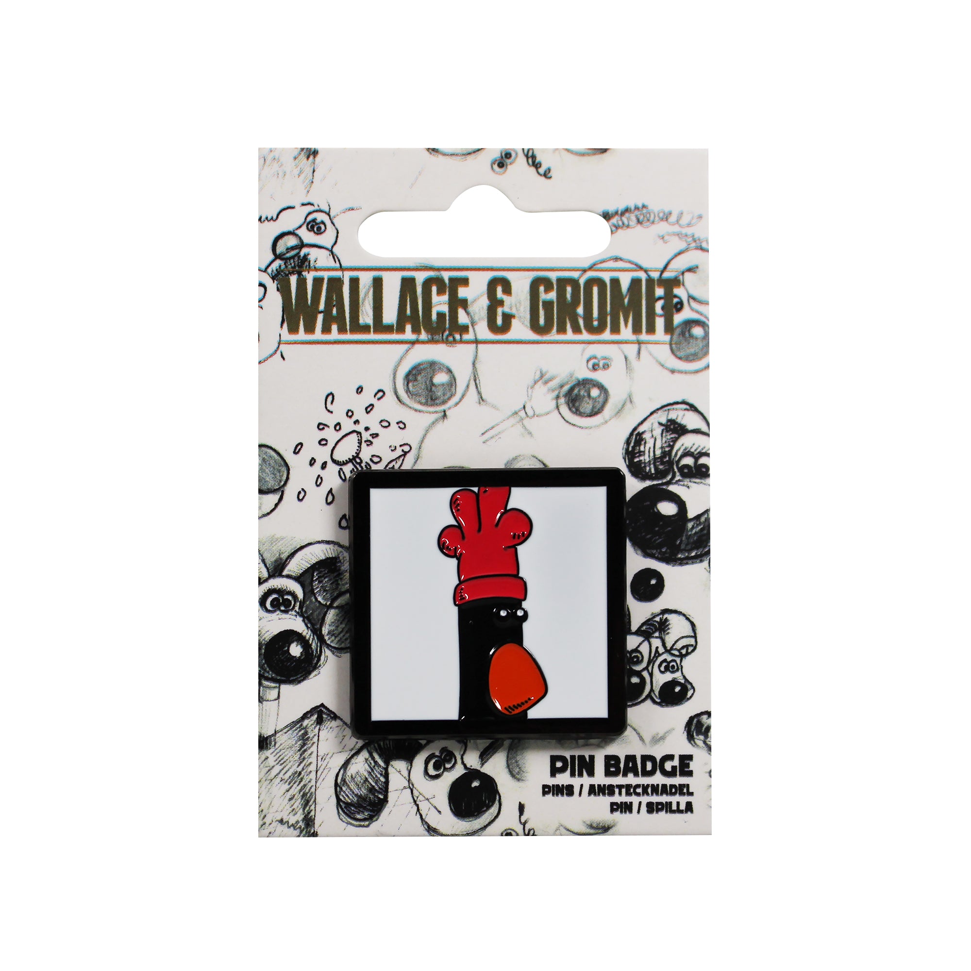 Wallace & Gromit Feathers pin's émail blanc