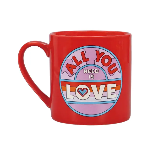 The Beatles All You Need Is mug 31 cl coffret rouge